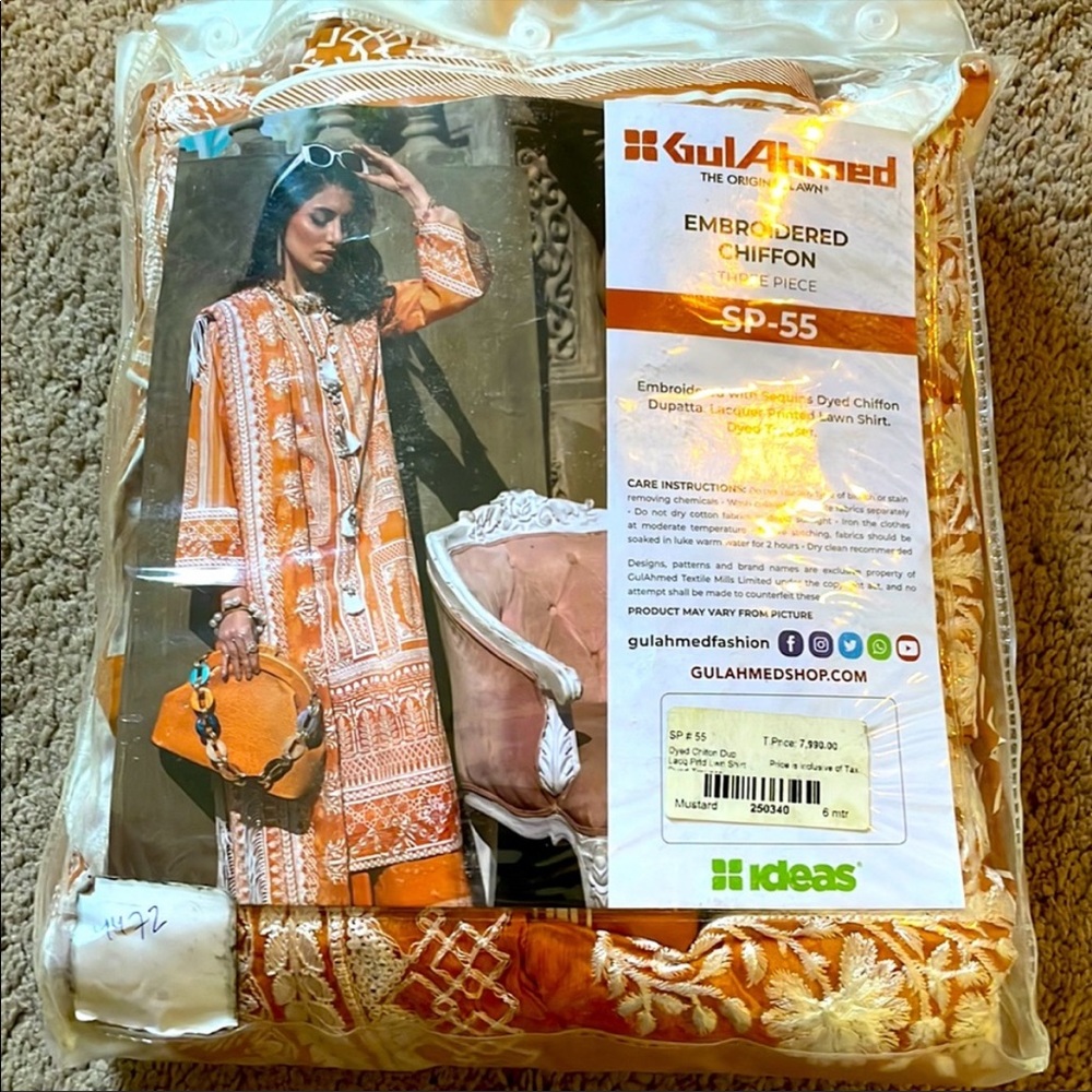 Pakistani traditional Gul ahmed 3 pc dress